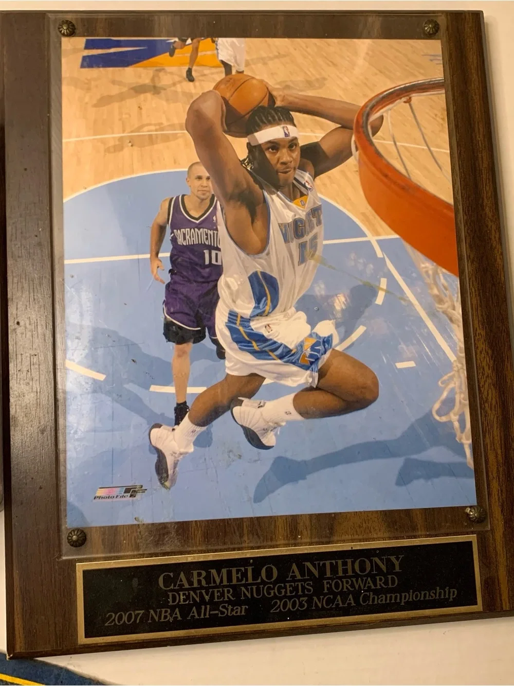 Carmelo Anthony Nuggets Plaque, Figure Set & Banner
